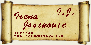 Irena Josipović vizit kartica